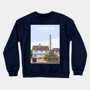 Lavenham, Suffolk gift. Travel poster Crewneck Sweatshirt
